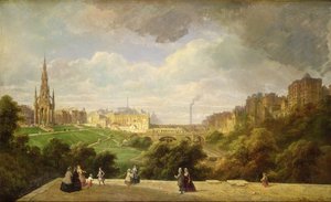 Utsikt over Edinburgh, Walter Scott-monumentet